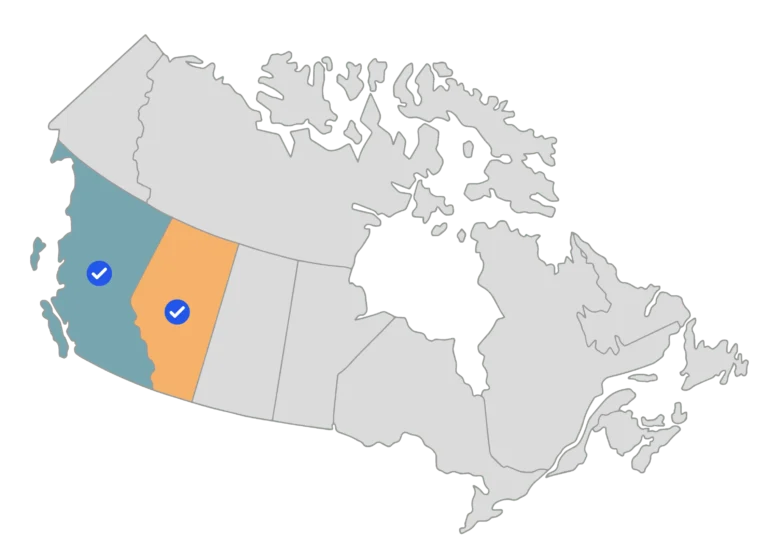 Western Canada provinces